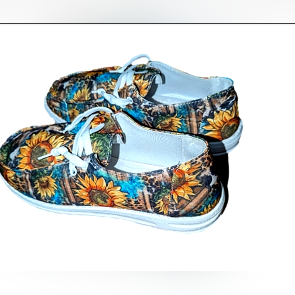 Slip On Shoes Sunflower Summer Ladies Shoes Lightweight Vacay Comfy Shoes